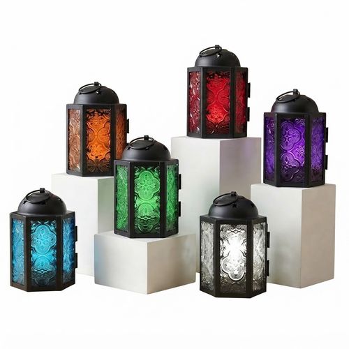 Vela Lanterns Mini Moroccan Tea Light Lanterns, 4.25 in